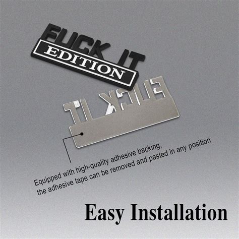 Snapklik Fuck IT Edition Emblem Car Exterior Emblems Badge D Sticker Decal Fuck IT