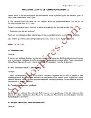 Dissertação organização e apresentação da tese PDF