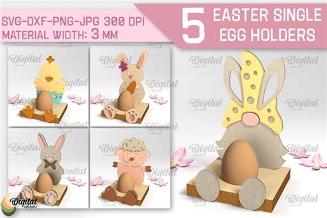 Easter Single Egg Holder Svg Bundle Graphic By Digital Idea Creative