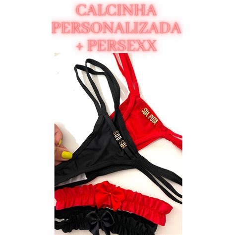 Calcinha Personalizada Nome Ou Frases Persex Dia Dos Namorados