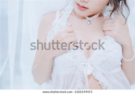 Sexy Woman White Lingerie On Bed Stock Photo Shutterstock