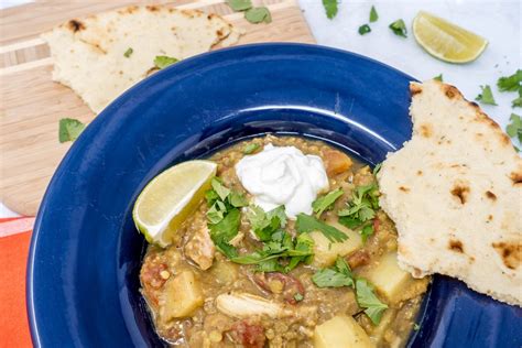 Hearty Slow Cooker Indian Chicken and Lentils Recipe
