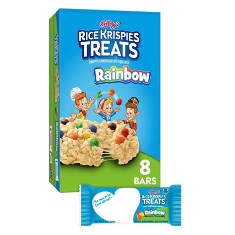 Kellogg S Rice Krispies Treats Rainbow 8 Pack 176g MHD 22 07 24 4 99