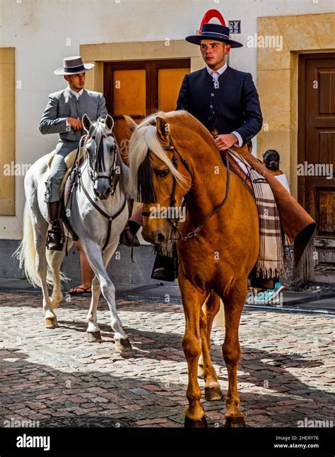 Riders at the folk festival, Feria de Cordoba, Cordoba, Andalusia ...