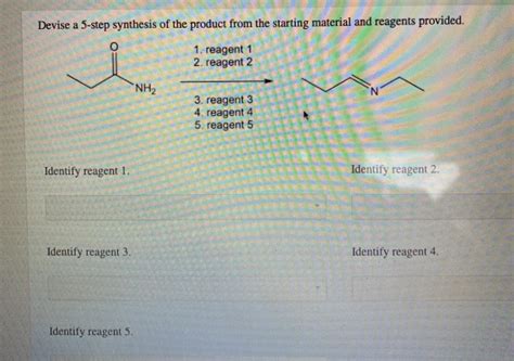 Solved Devise A 5 Step Synthesis Of The Product From The Chegg