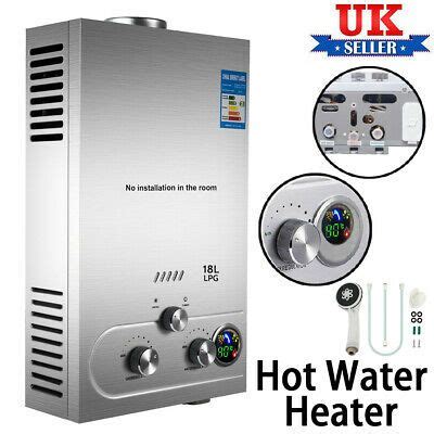 LPG Hot Water Heater 18L Propane Gas Instant Heating Tankless Boiler Shower Kit EBay Water