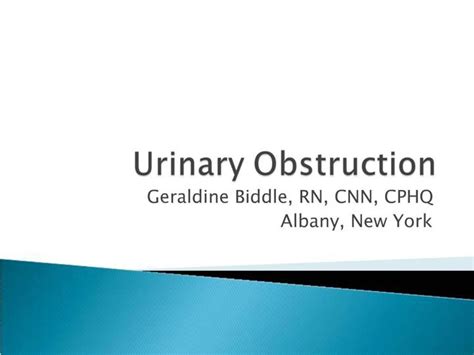 Ppt Urinary Obstruction Powerpoint Presentation Free Download Id 1104180