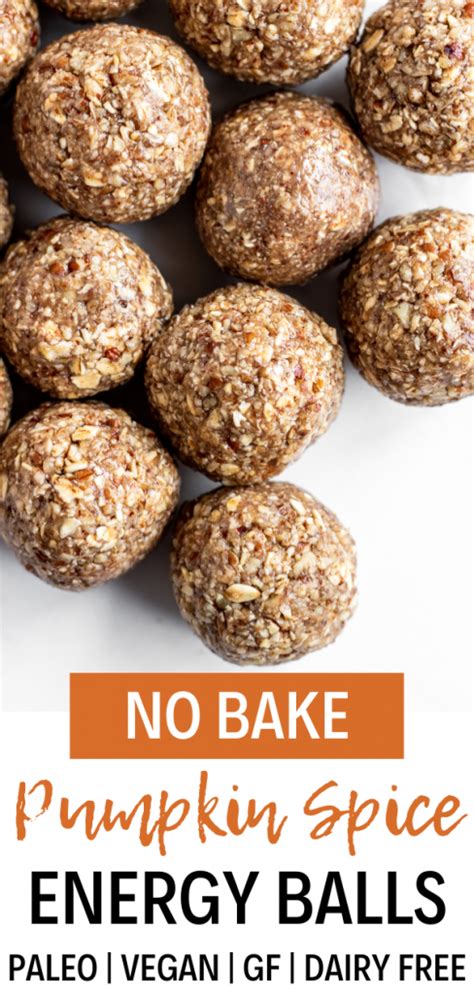 Pumpkin Spice Energy Balls With Oats And Pecans