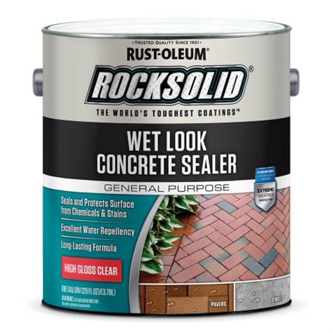 Rust Oleum Rocksolid Wet Look Concrete Sealer High Gloss Clear