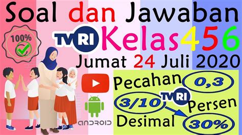 Belajar Di Tvri Kelas Sd Jumat Juli Tvri Live