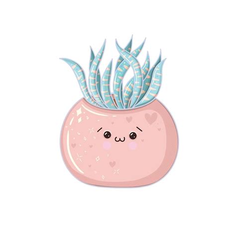 Premium Photo Cute Succulent Png Kawaii Cactus Clipart