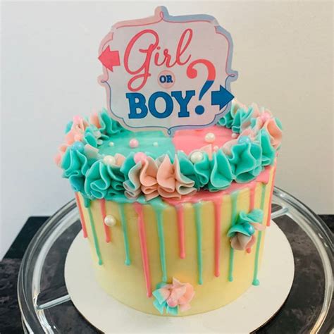 Gender Reveal Drip Cake Cake To My Heart