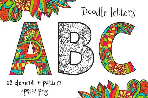 Vector doodle letters | Illustrator Graphics ~ Creative Market