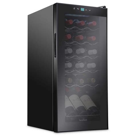 Ivation Wine Fridge, Freestanding Wine Refrigerator, 18 Bottle Wine ...