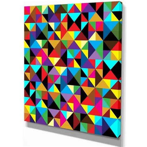 Colorful Geometric Pattern Art on Canvas