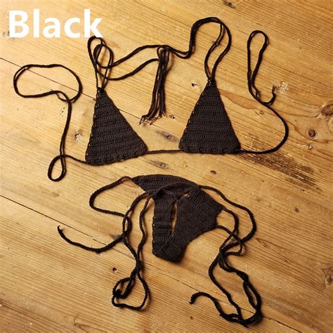 Women S Sexy Hand Crochet Bikini Set Beach Swimwear Wire Free Swimsuit Pieces Bra Briefs G Jpeg
