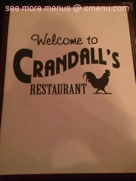 Online Menu of Crandall's Restaurant Restaurant, Hebron, Illinois, 60034 - Zmenu