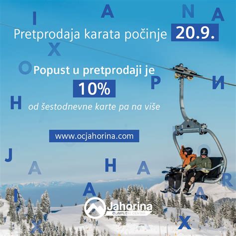 Pre Sale Of Ski Tickets Olimpijski Centar Jahorina