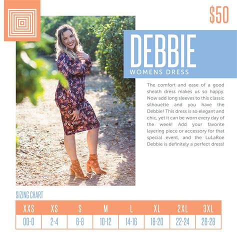 Womens Lularoe Debbie Dress Size Chart Including 2018 Updated Pricing