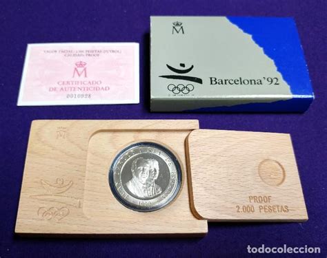 Moneda De Plata 2000 Pesetas Xxv Olimpiada Ba Comprar Monedas De