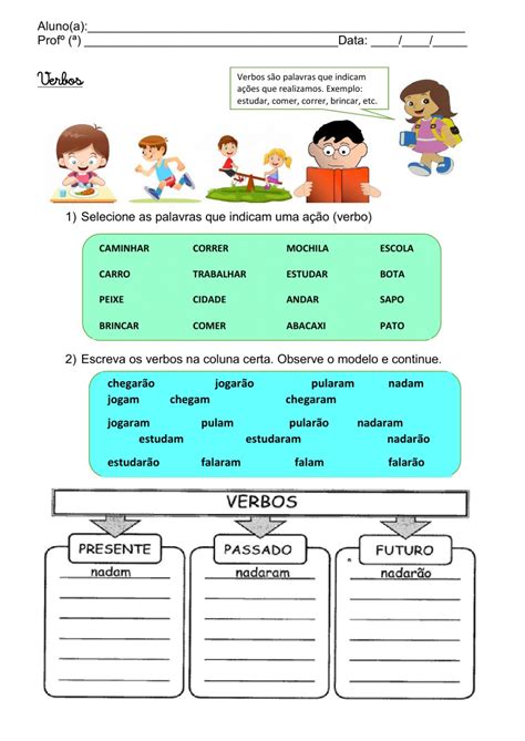 Atividade Sobre Verbos Ideias Divertidas Para Aplicar Em Sala