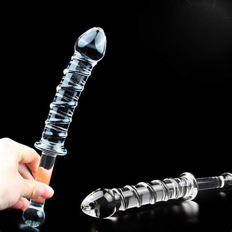 Pyrex Crystal Clear Glass Dildo Penis G Spot Clit Stimulator Massager