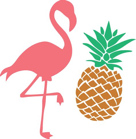 Flamingo Svg Pineapple Studio Clip Art Flamingo And Pineapple Clipart