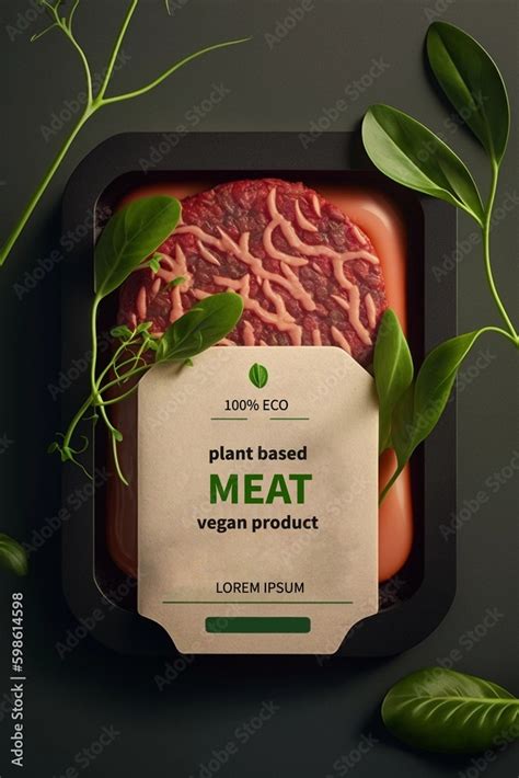 Generative AI Plant Based Meat Vegan Artificial Meat Lab Grown Meat