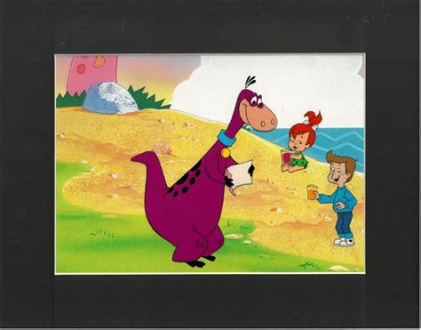 Flintstones Original Multi Production Cel Set Up & Drawings Dino, Pebbles