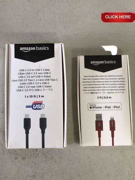 Amazon Basics Charging Cables Usb C To Usb C Usb A To Lightning