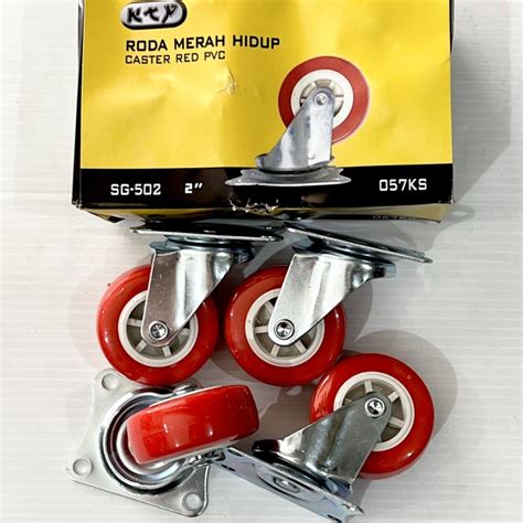 Jual Set Pcs Roda Kastor Nylon Set Caster Castor Skrup Rem Troli