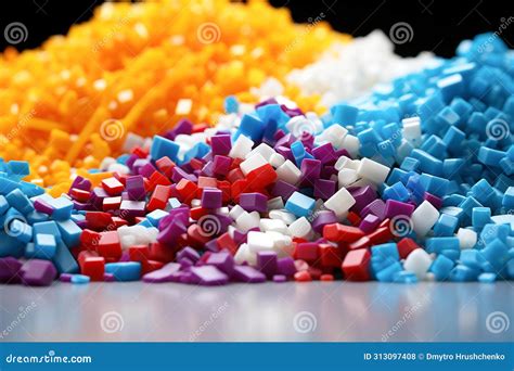 Colorful Plastic Granules For Eco Friendly Production Representing