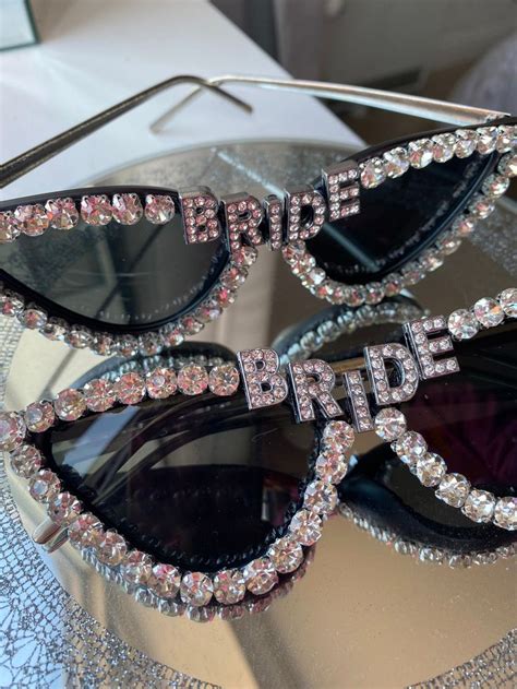 Personalized Rhinestone Sunglasses Hen Party Summer Bride Etsy Uk Rhinestone Sunglasses