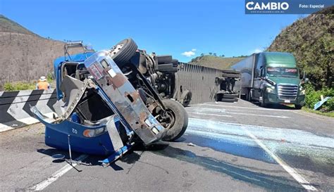 ¡tragedia Choque Entre Tráiler Y Automóvil Sobre La Puebla Orizaba