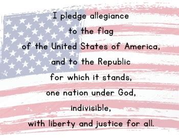 Pledge Of Allegiance Poster | ubicaciondepersonas.cdmx.gob.mx