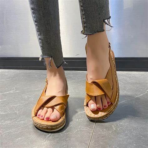 Zapatillas De Moda Para Mujer Sandalias Hechas A Mano Chanclas Planas