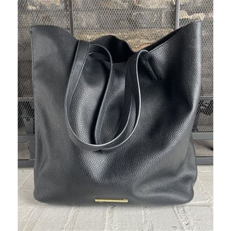 Steve Madden Bags Steve Madden Black Pebbled Leather Medium Tote