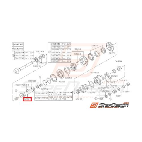 Axe Arbre Secondaire Origine Subaru Gt Wrx Stef Design