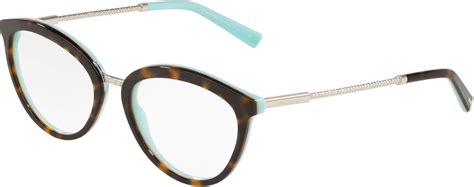 Tiffany And Co Tf2173 8134 Eyeglass Frame Havana Blue W Clear Demo 53mm At Amazon Women’s