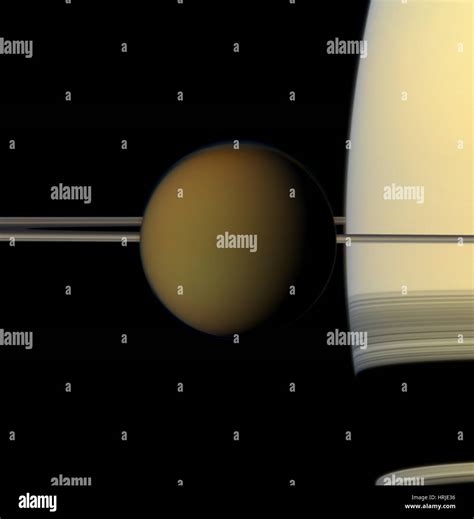 Titan, Saturn's Largest Moon Stock Photo - Alamy