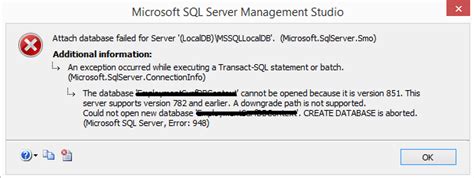 Sql Server Error The Database Cannot Be Opened Because It Version Hot Sex Picture