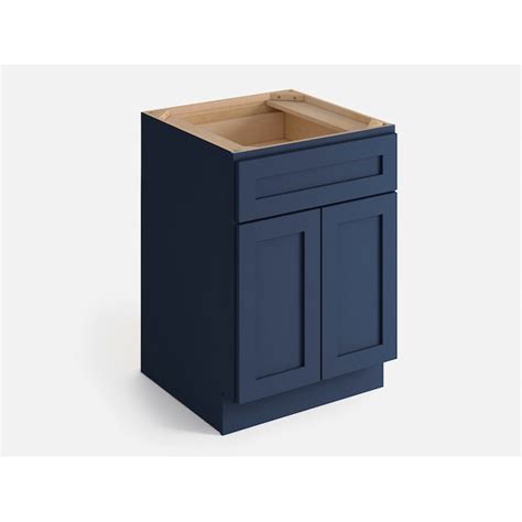 Valleywood Cabinetry 24 In W X 34 5 In H X 24 In D Marine Blue Birch 1 Drawer Base Ready To