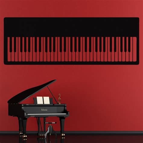 Keyboard Piano Keys Music Wall Sticker