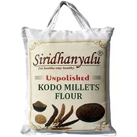 White Siridhanyalu Unpolished Kodo Millets Flour Packaging Size G