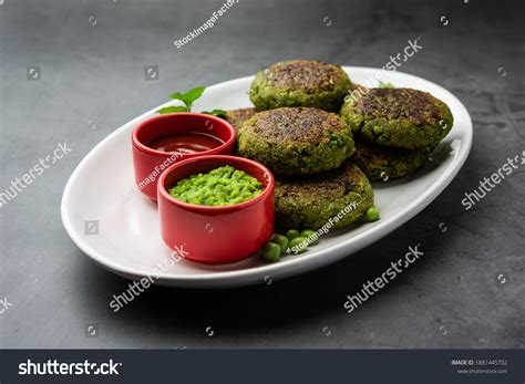 Hara Bhara Kabab Kebab Indian Vegetarian Stock Photo