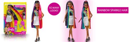 Barbie Rainbow Sparkle Hair Doll Featuring Extra Long Inch Brunette