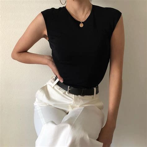 sororité on Instagram Vintage Anne Taylor classic black sleeveless