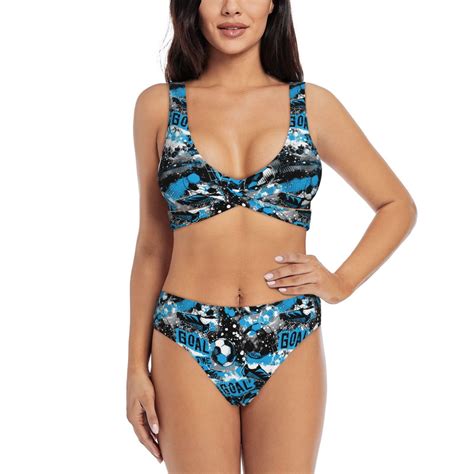 Balery Football Time Women S Bikini Set Sexy Two Piece Swimsuit With