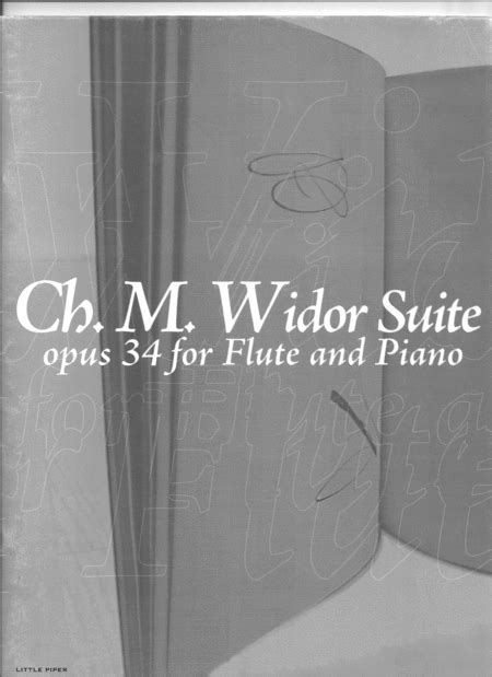 Widor Suite Opus Flute Solo Sheet Music Sheet Music Plus