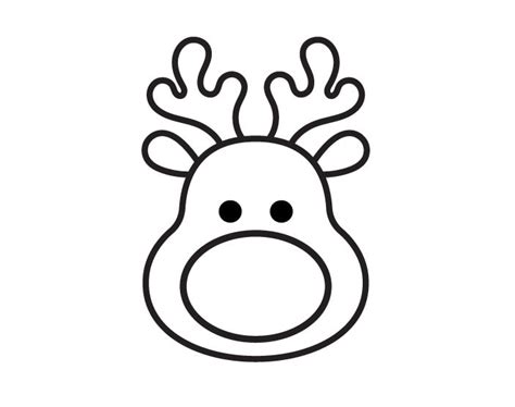 Reindeer Outline Svg Christmas Svg Svg Png Dxf Cricut Etsy